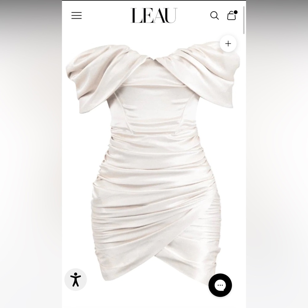 DIVINE SATIN CORSET DRESS - IVORY in size Small